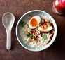 Congee with soy eggs