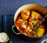 Fajita chicken one-pot in a casserole dish