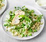 Pea, broad bean & rocket risotto with chicken