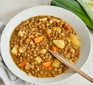 veggie lentil stew in a bowl