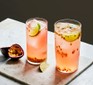 Two glasses of passion fruit mule