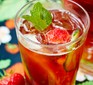 A glass of Pimm's cocktail