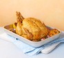 Roast chicken in a baking dish